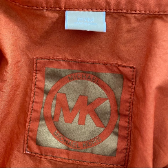 MICHAEL KORS Burnt Orange Asymmetrical Cotton Jacket PM - Picture 2 of 5